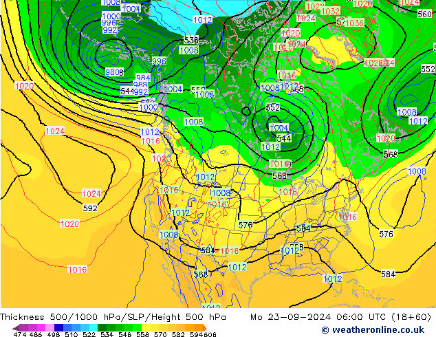 Thck 500-1000hPa GFS September 2024