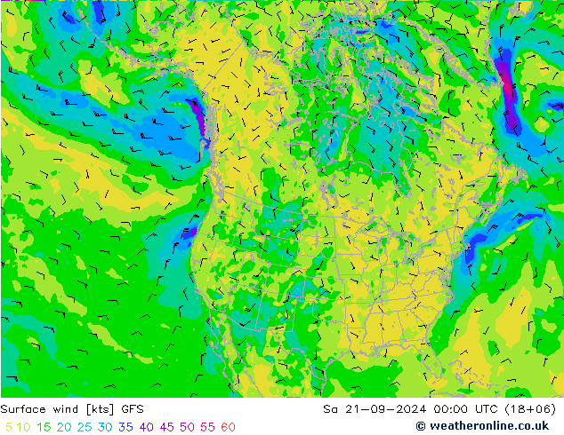 Bodenwind GFS Sa 21.09.2024 00 UTC