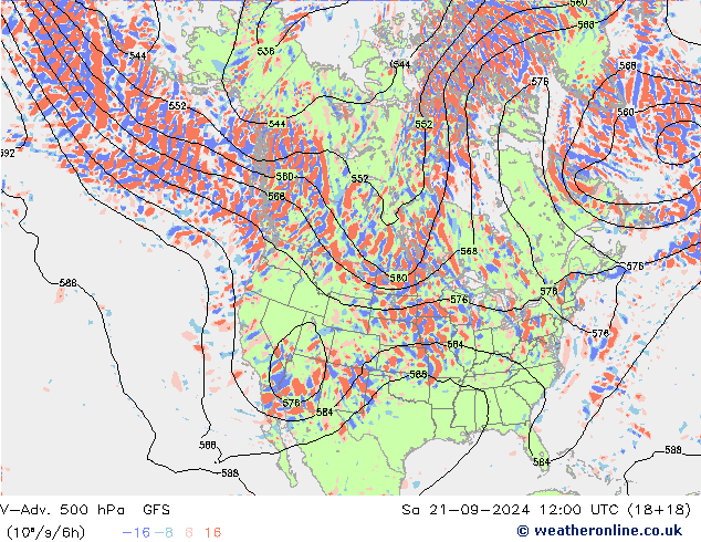 V-Adv. 500 hPa GFS so. 21.09.2024 12 UTC