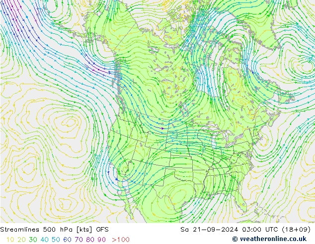 Rüzgar 500 hPa GFS Cts 21.09.2024 03 UTC