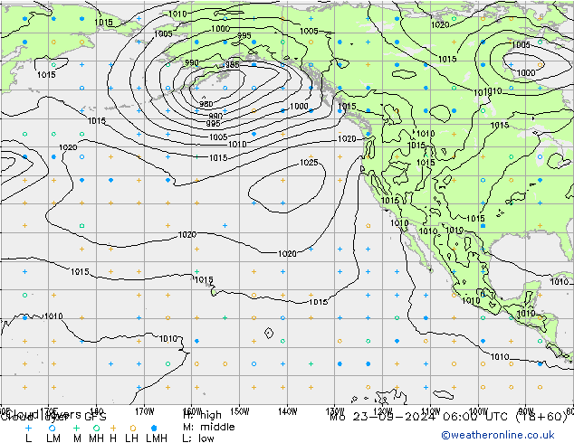 Cloud layer GFS lun 23.09.2024 06 UTC