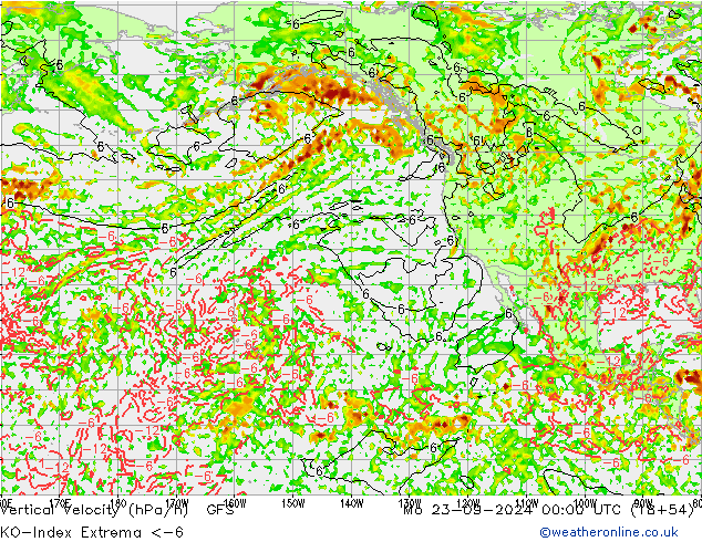 Convection-Index GFS пн 23.09.2024 00 UTC