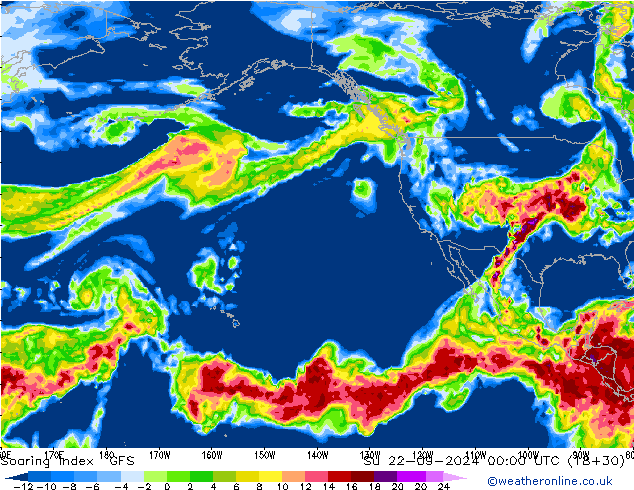 Soaring Index GFS Su 22.09.2024 00 UTC