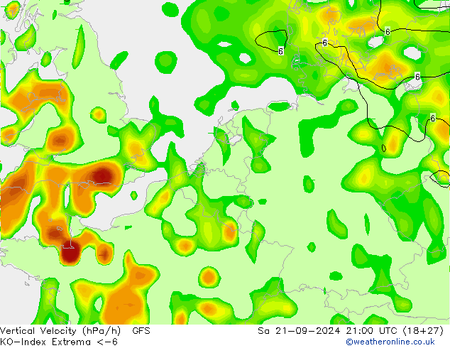 Convection-Index GFS Sa 21.09.2024 21 UTC