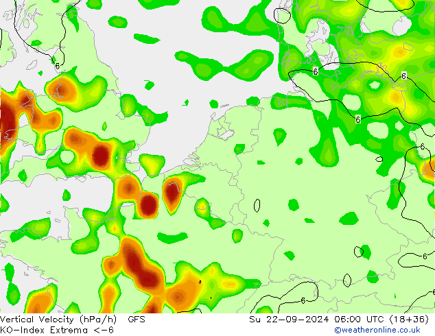 Convection-Index GFS dom 22.09.2024 06 UTC