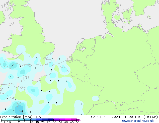 Niederschlag GFS Sa 21.09.2024 00 UTC