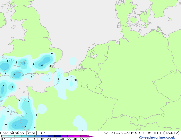 Précipitation GFS sam 21.09.2024 06 UTC