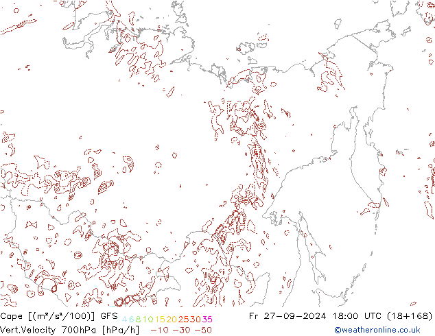 Cape GFS vie 27.09.2024 18 UTC