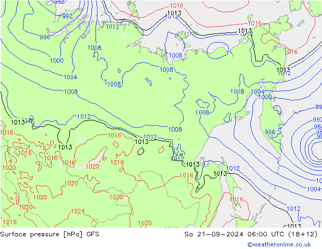 GFS: сб 21.09.2024 06 UTC