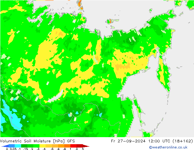 Volumetric Soil Moisture GFS Sex 27.09.2024 12 UTC