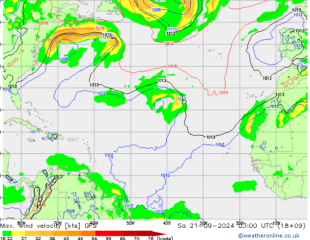 Max. wind velocity GFS  21.09.2024 03 UTC