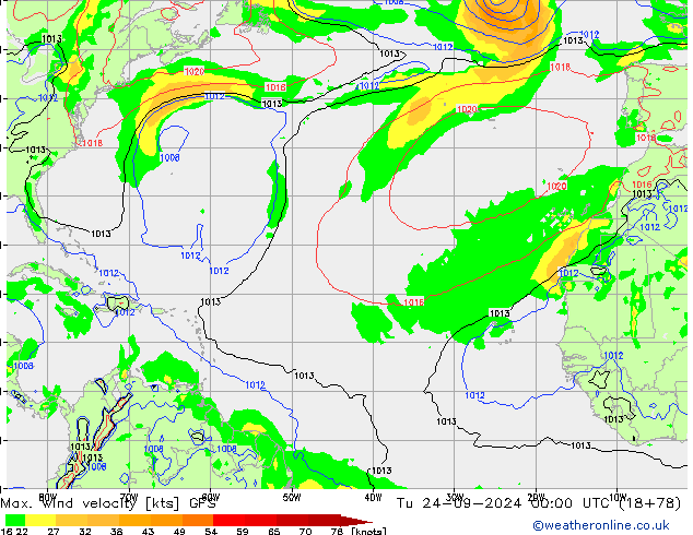 Max. wind velocity GFS Ter 24.09.2024 00 UTC