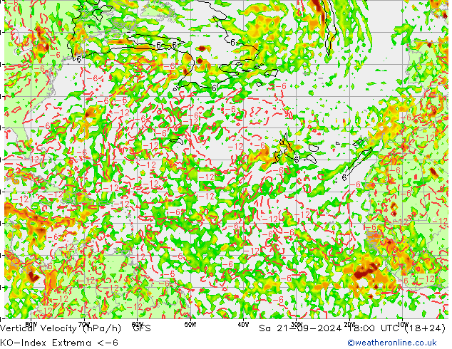 Convection-Index GFS sab 21.09.2024 18 UTC