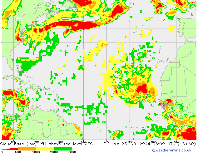 Cloud base (low) GFS Po 23.09.2024 06 UTC