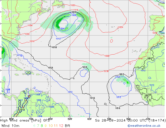 yüksek rüzgarlı alanlar GFS Cts 28.09.2024 00 UTC