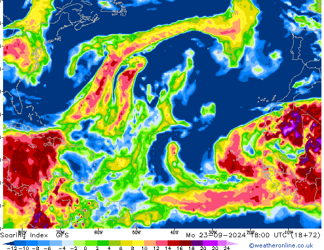 Yükselme İndeksi GFS Pzt 23.09.2024 18 UTC