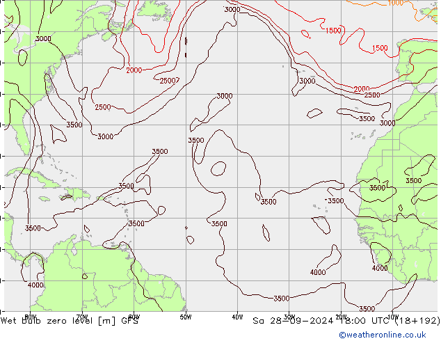 Theta-W Nulgradenniveau GFS za 28.09.2024 18 UTC