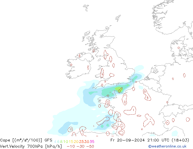 Cape GFS  20.09.2024 21 UTC