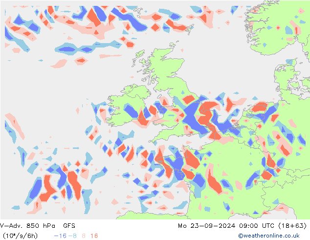 V-Adv. 850 hPa GFS  23.09.2024 09 UTC