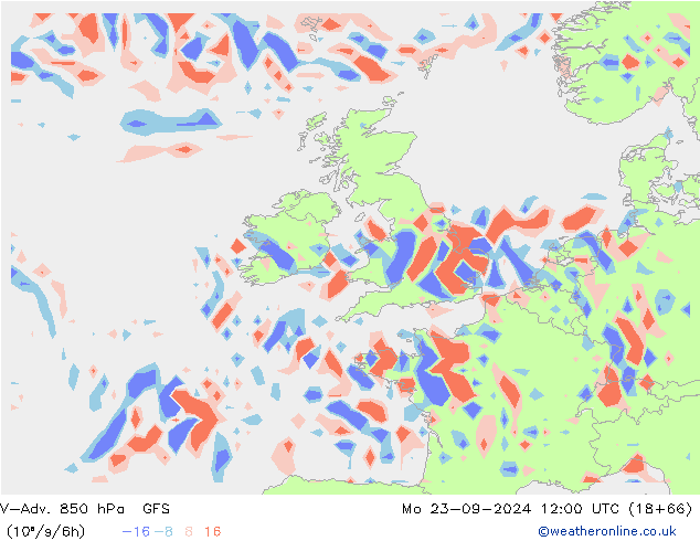 V-Adv. 850 hPa GFS Mo 23.09.2024 12 UTC