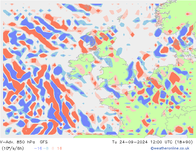 V-Adv. 850 hPa GFS septiembre 2024