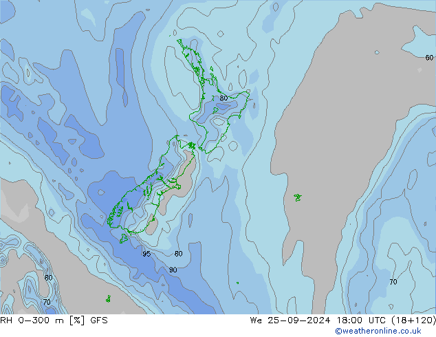 0-300 m Nispi Nem GFS Çar 25.09.2024 18 UTC