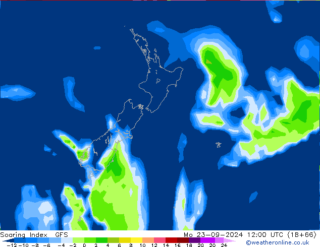 Soaring Index GFS ma 23.09.2024 12 UTC