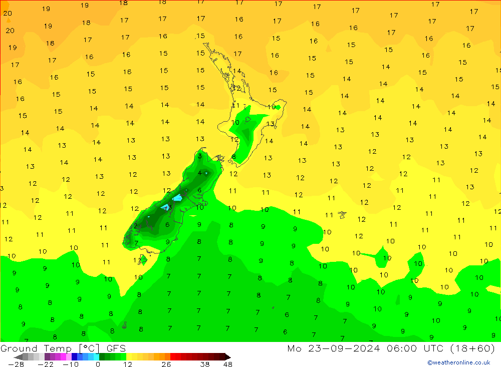 Temp GFS lun 23.09.2024 06 UTC