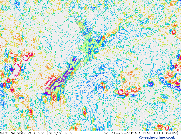 Vert. Velocity 700 hPa GFS Sáb 21.09.2024 03 UTC