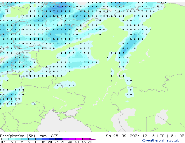 Z500/Rain (+SLP)/Z850 GFS Sa 28.09.2024 18 UTC