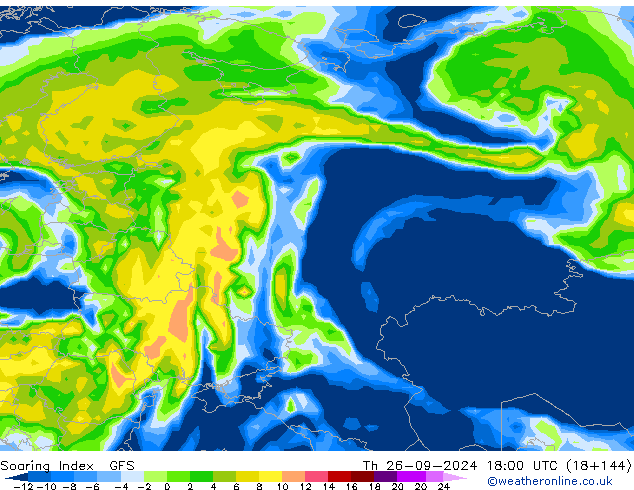 Soaring Index GFS jeu 26.09.2024 18 UTC