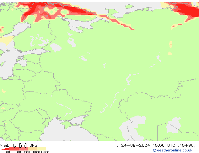 Visibilidad GFS mar 24.09.2024 18 UTC