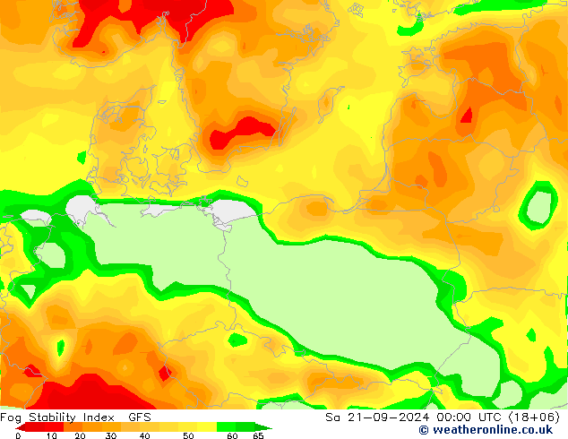 Fog Stability Index GFS Cts 21.09.2024 00 UTC