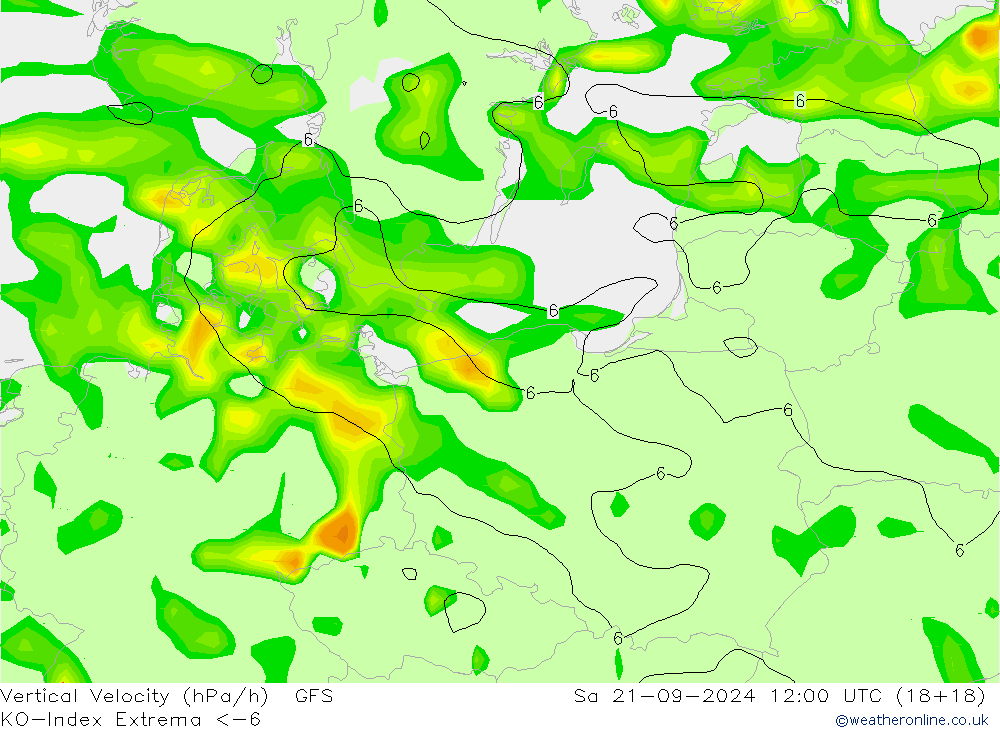 Convection-Index GFS Sa 21.09.2024 12 UTC