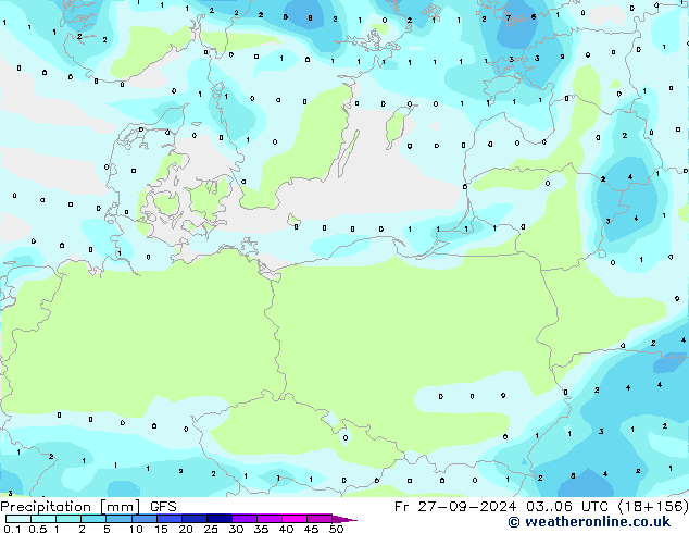 осадки GFS пт 27.09.2024 06 UTC