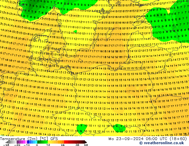 GFS: Pzt 23.09.2024 06 UTC