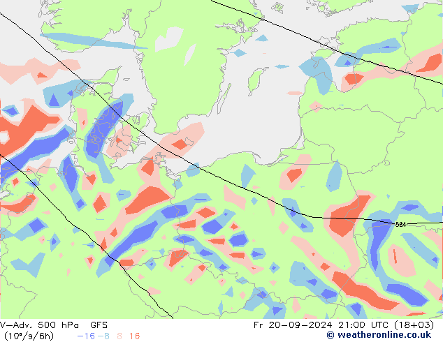 V-Adv. 500 hPa GFS Září 2024