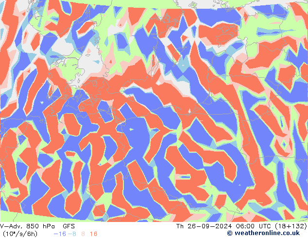 V-Adv. 850 hPa GFS Th 26.09.2024 06 UTC