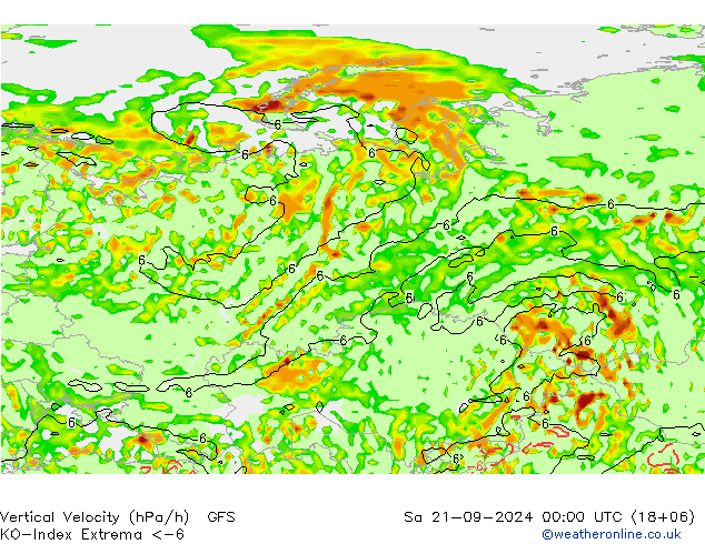 Convection-Index GFS sam 21.09.2024 00 UTC