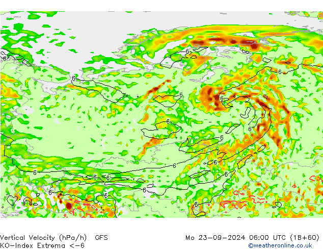 Convection-Index GFS Mo 23.09.2024 06 UTC