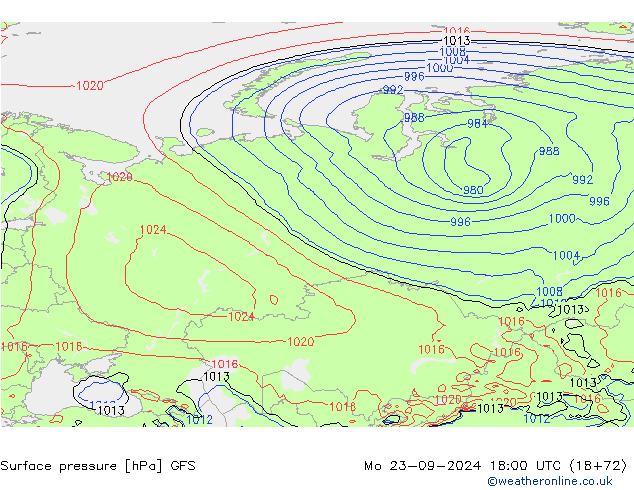 GFS: Mo 23.09.2024 18 UTC