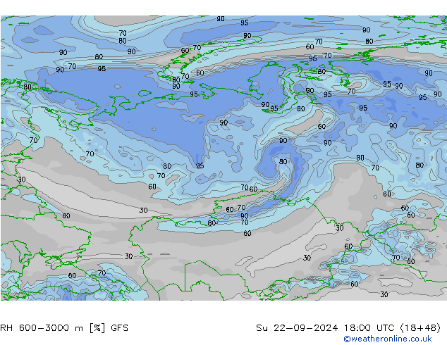 600-3000 m Nispi Nem GFS Paz 22.09.2024 18 UTC