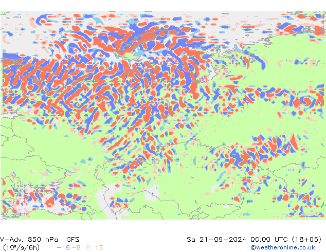 V-Adv. 850 hPa GFS Cts 21.09.2024 00 UTC