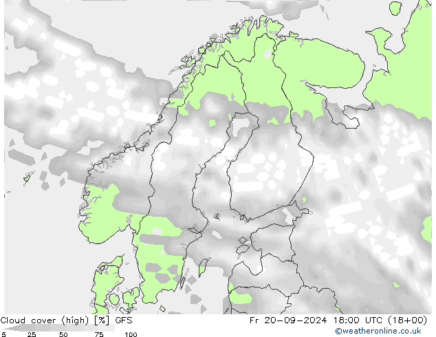 Nubi alte GFS ven 20.09.2024 18 UTC