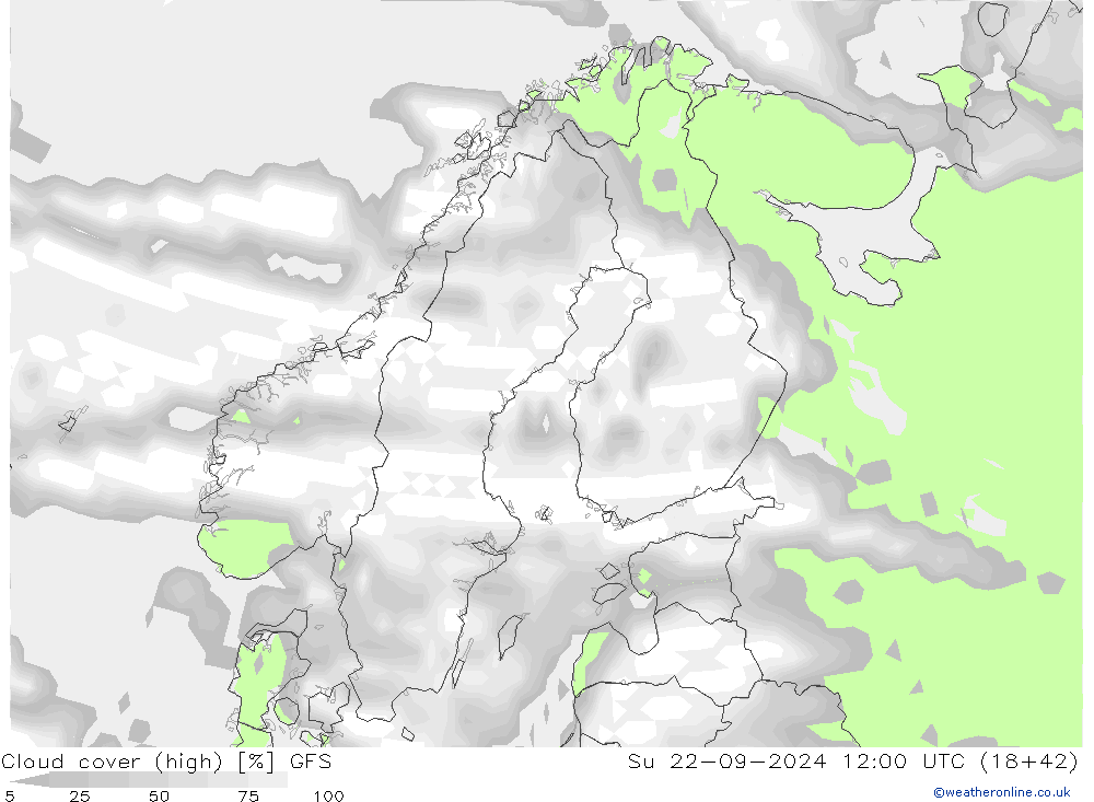 vysoký oblak GFS Ne 22.09.2024 12 UTC