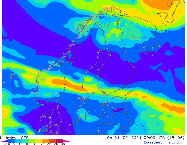 K-Index GFS Sa 21.09.2024 00 UTC