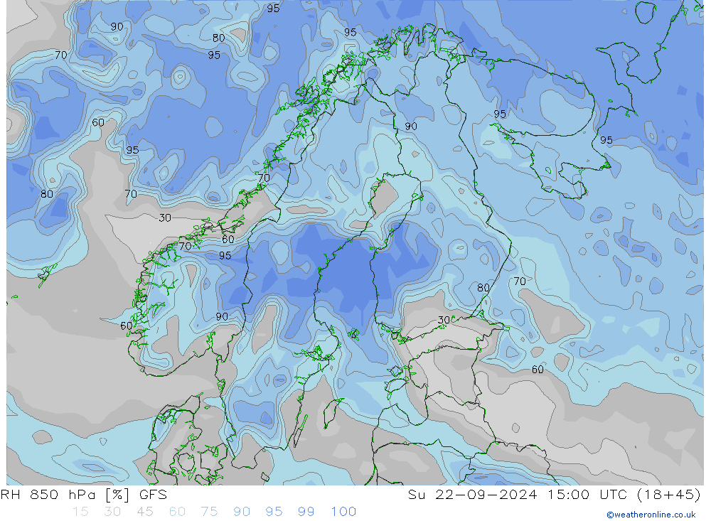 RH 850 hPa GFS Ne 22.09.2024 15 UTC