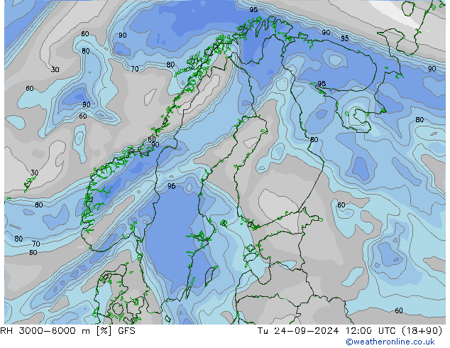 RH 3000-6000 m GFS Ter 24.09.2024 12 UTC