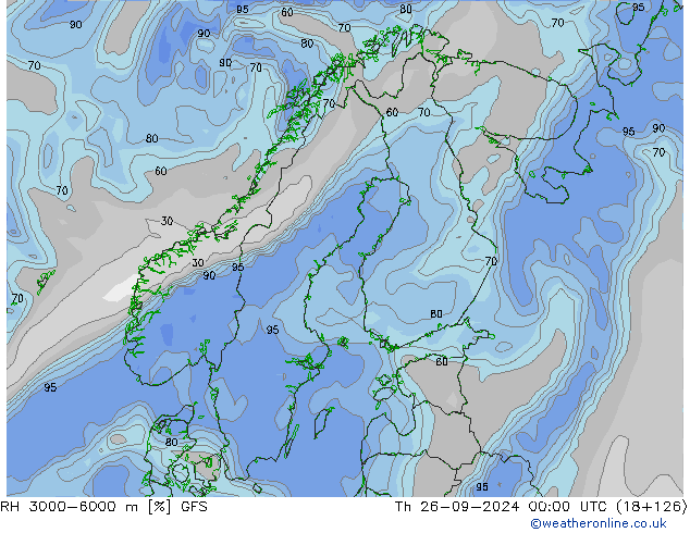 RH 3000-6000 m GFS czw. 26.09.2024 00 UTC