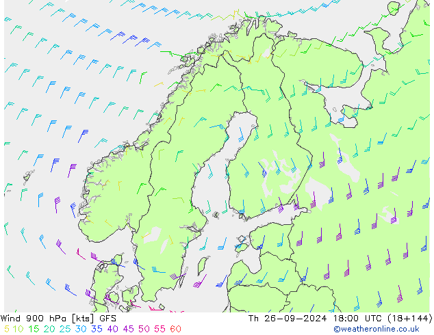 Wind 900 hPa GFS Do 26.09.2024 18 UTC